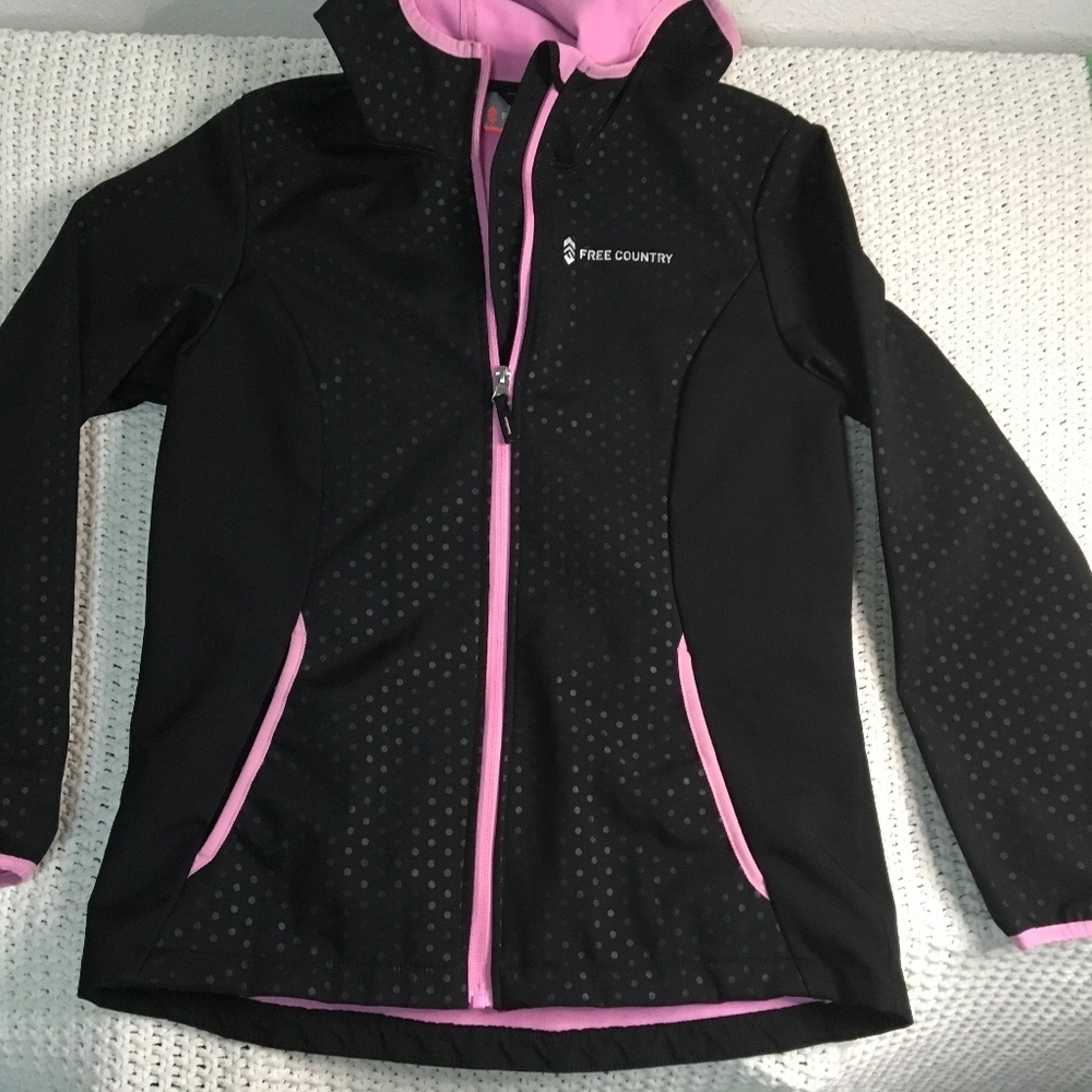 FREE COUNTRY PINK/BLACK ALL WEATHER JUNIOR JACKET
